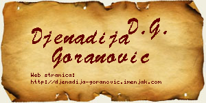 Đenadija Goranović vizit kartica